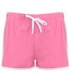 ST69 SK069 Ladies Retro Shorts Bright Pink / White colour image